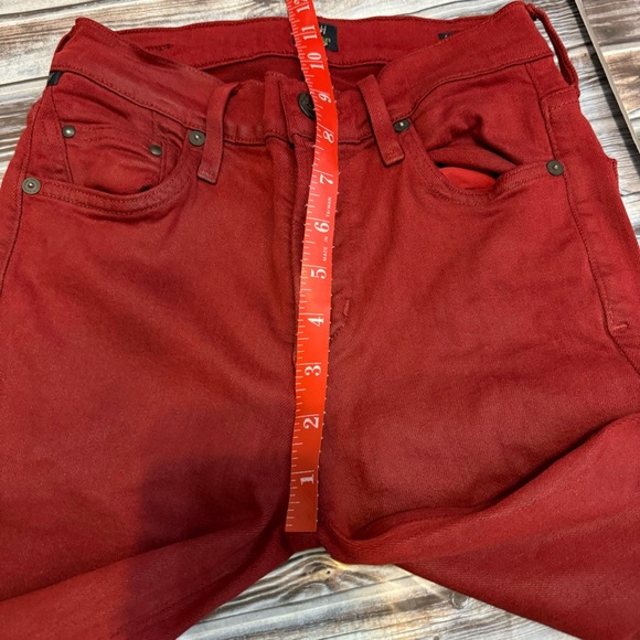 Citizens of Humanity Rocket Slick Coated High Rise Skinny Jeans Red Sz 26 - Picture 14 of 15
